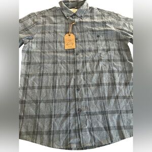 Weatherproof Men's Gray Plaid Button-Down Shirt nwt size large